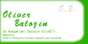 oliver balozin business card